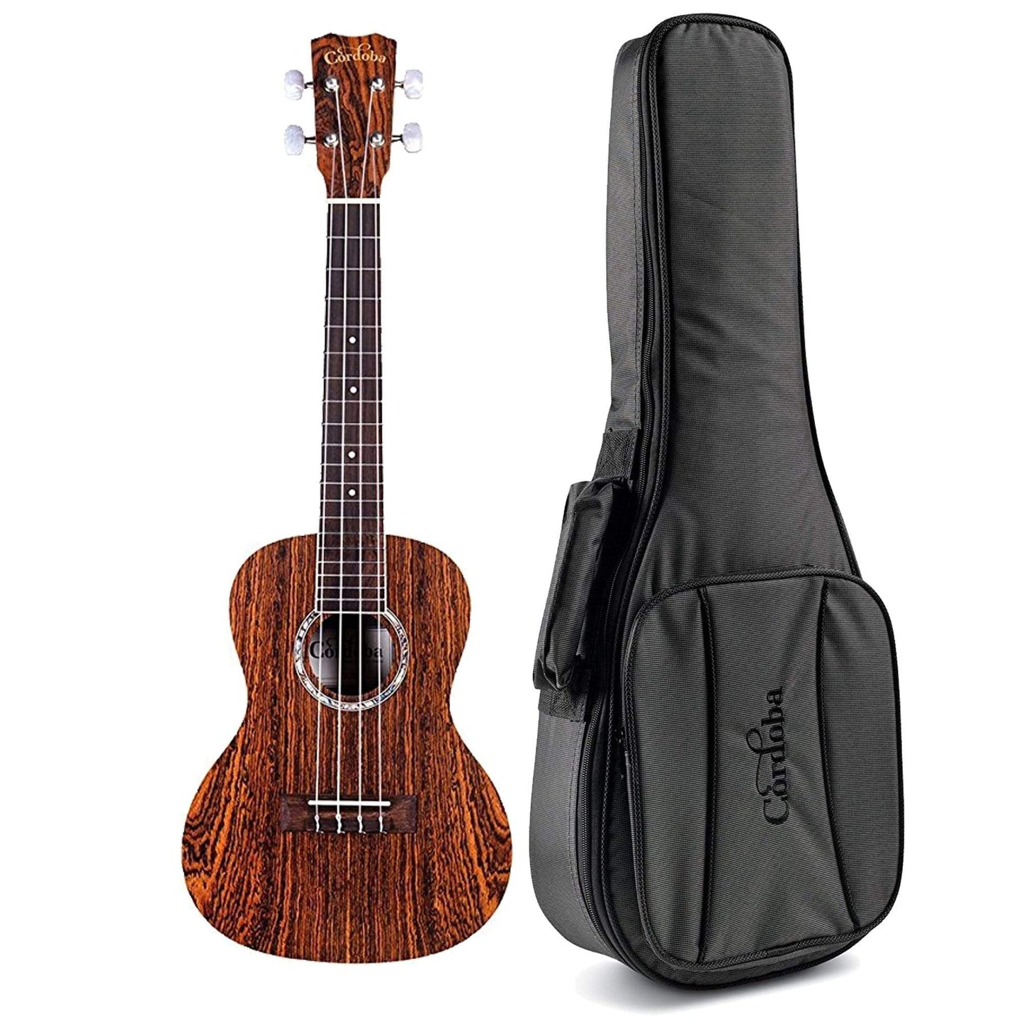 Cordoba 15CB Concert Ukulele Exotic Bogote Bundle W/Gig Bag Folk Instruments / Ukuleles