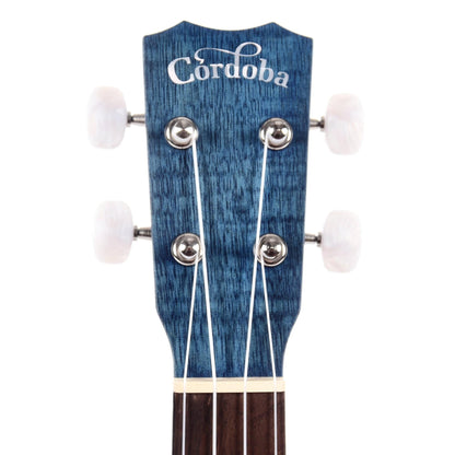 Cordoba 15CFM Concert Ukulele Sapphire Blue Folk Instruments / Ukuleles