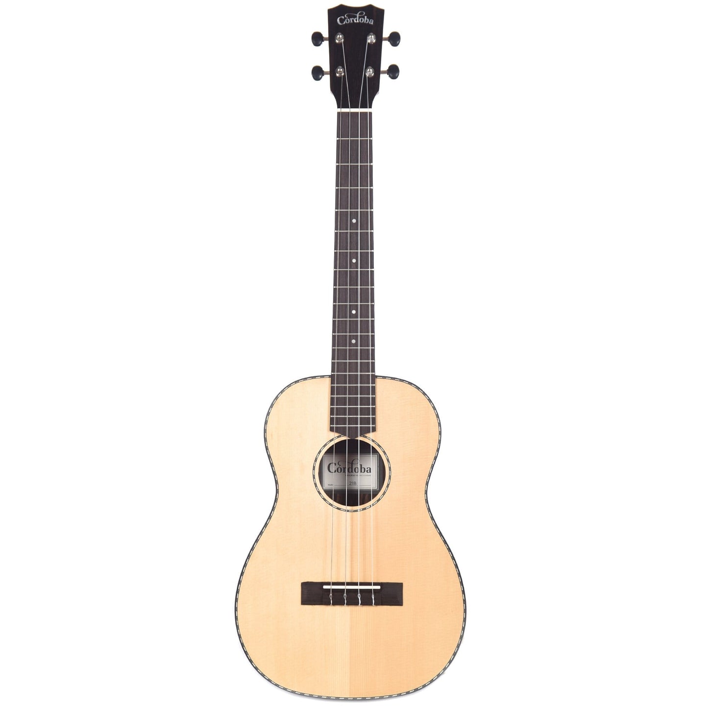 Cordoba 21B Baritone Ukulele Exotic Striped Ebony Folk Instruments / Ukuleles