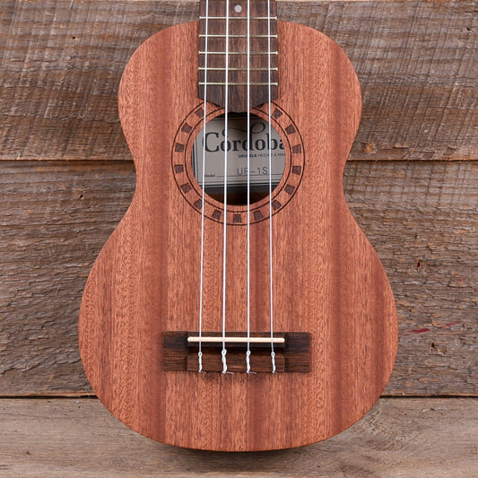 Cordoba Soprano Ukulele Mahogany Player Pack w/Travel Bag, Clip-On Tuner, Strings, and Chord Book Folk Instruments / Ukuleles