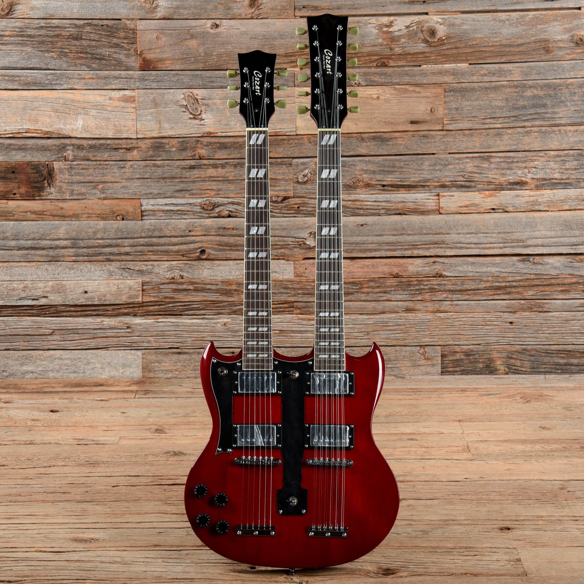 Cozart Double Neck Cherry LEFTY Chicago Music Exchange