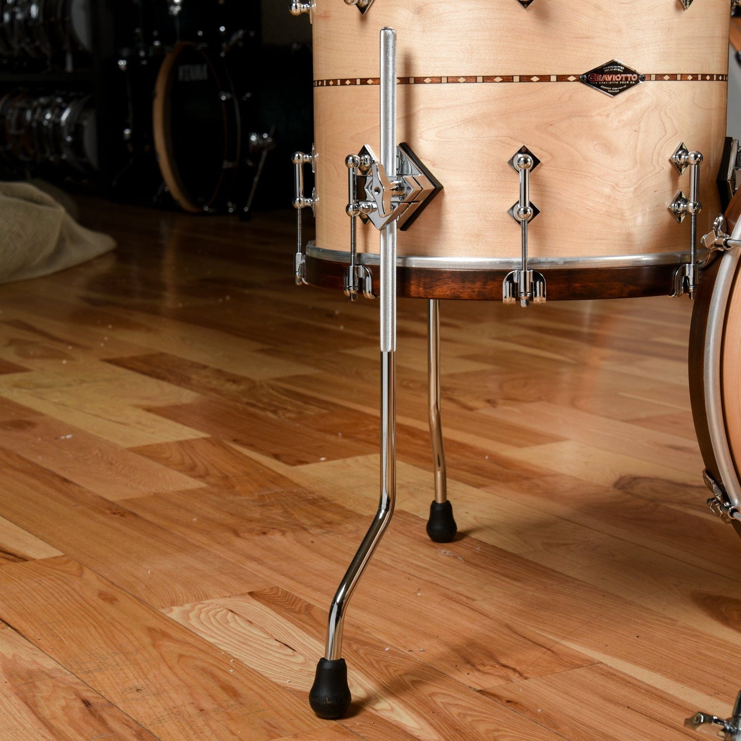 Craviotto 12/14/20 3pc. Solid Maple Super Swing Drum Kit w/Walnut Inlay & Brown Stained Wood Hoops Drums and Percussion / Acoustic Drums / Full Acoustic Kits