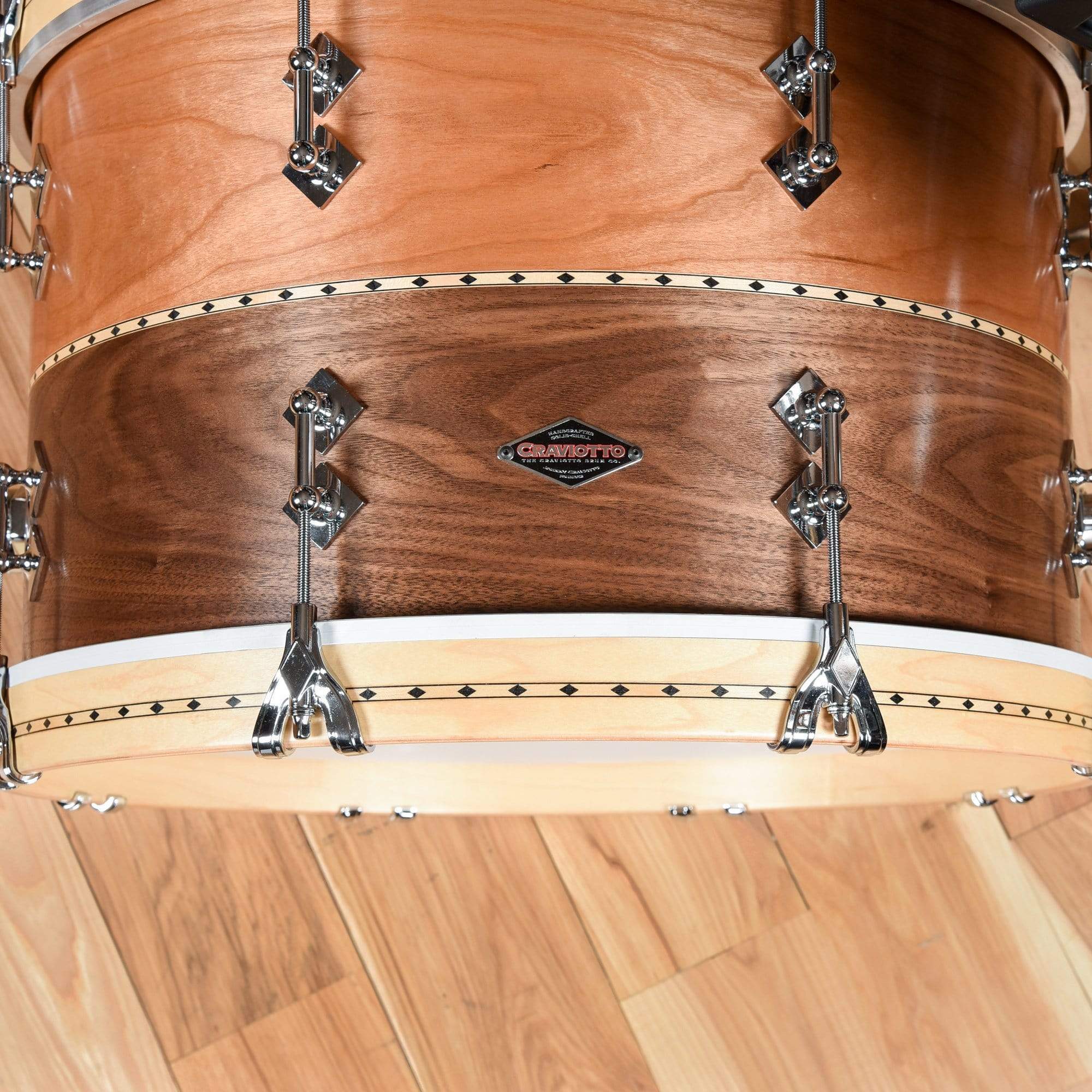 Craviotto 12/16/20x12 3pc. Stacked Solid Cherry/Walnut Satin Drum Kit Drums and Percussion / Acoustic Drums / Full Acoustic Kits
