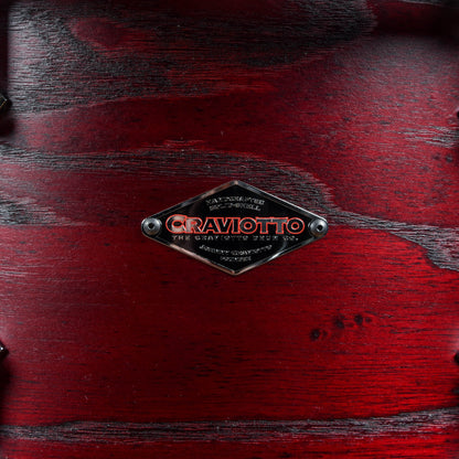 Craviotto 13/16/22 3pc. Burned Grain Ash Drum Kit Black Cherry Stain Drums and Percussion / Acoustic Drums / Full Acoustic Kits