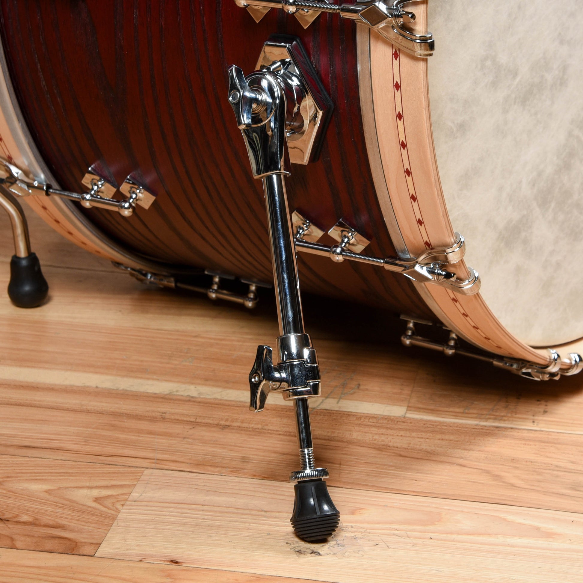 Craviotto 13/16/22 3pc. Burned Grain Ash Drum Kit Black Cherry Stain Drums and Percussion / Acoustic Drums / Full Acoustic Kits