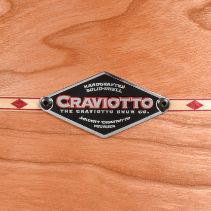 Craviotto 13/16/22 3pc. Solid Cherry Drum Kit w/Red Inlay Natural Satin Drums and Percussion / Acoustic Drums / Full Acoustic Kits