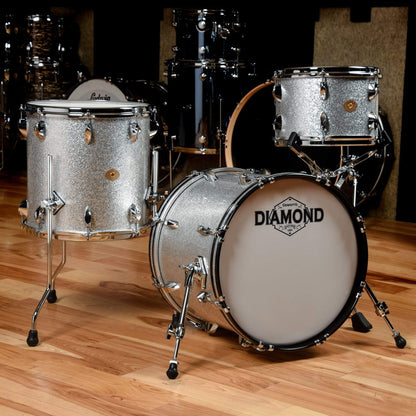 Craviotto Diamond Series 12/14/18 3pc. Drum Kit Silver Sparkle Drums and Percussion / Acoustic Drums / Full Acoustic Kits