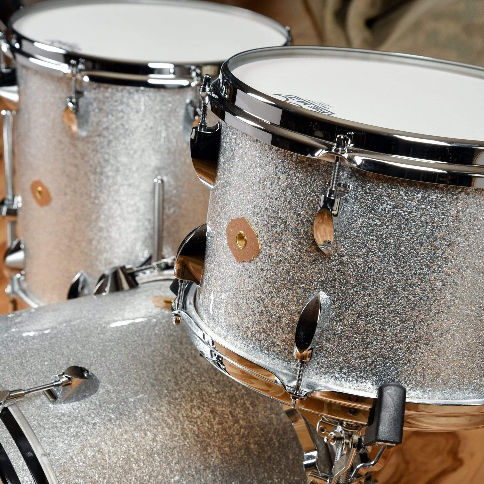 Craviotto Diamond Series 12/14/18 3pc. Drum Kit Silver Sparkle Drums and Percussion / Acoustic Drums / Full Acoustic Kits