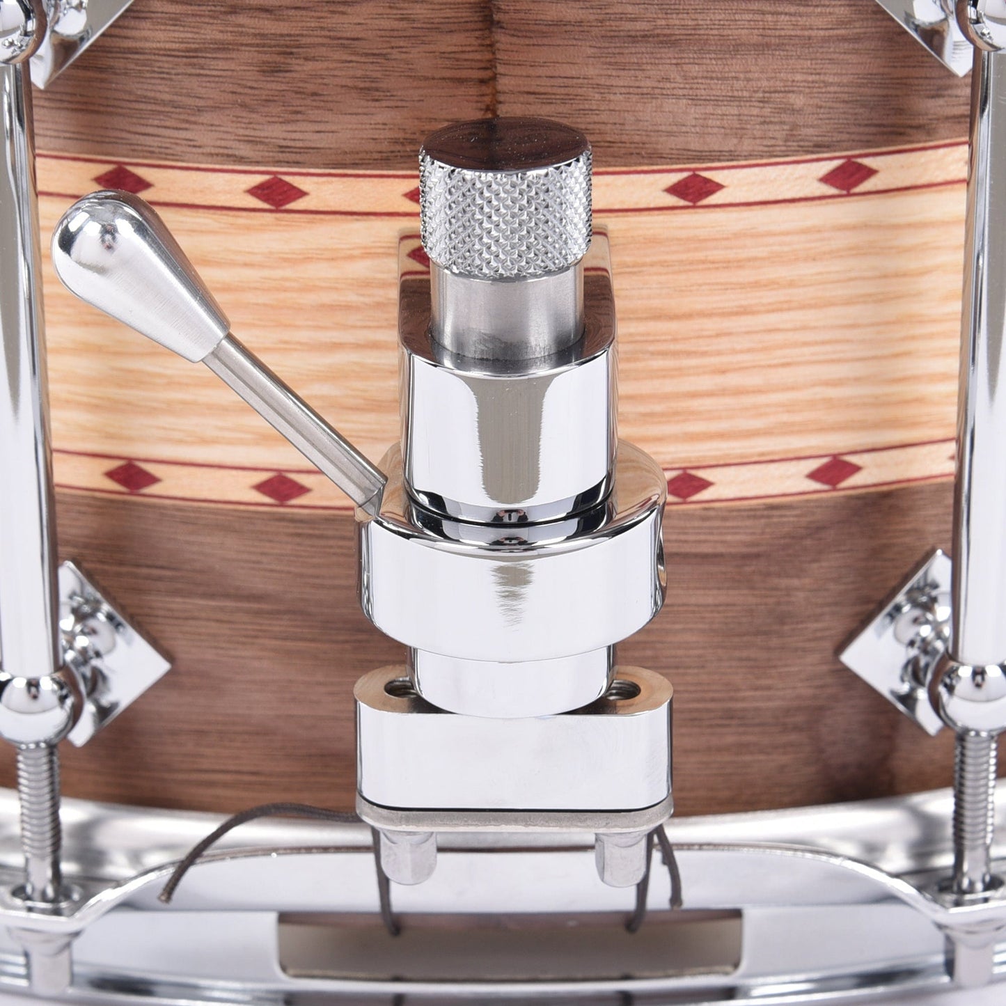 Craviotto 6.5x14 Walnut/Ash/Walnut Stacked Solid Snare Drum w/Red Inlay Drums and Percussion / Acoustic Drums / Snare