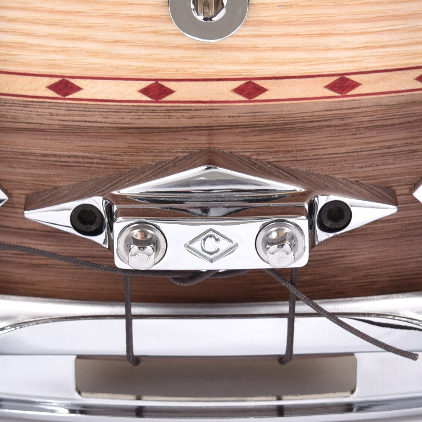 Craviotto 6.5x14 Walnut/Ash/Walnut Stacked Solid Snare Drum w/Red Inlay Drums and Percussion / Acoustic Drums / Snare