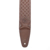 D&A Guitar Gear Pro-Performance Quilted Leather Guitar & Bass Strap Burlywood Brown w/Cream Stitching Accessories / Straps