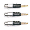 D'Addario 1/4" Male Balanced to XLR Female Adapter 3 Pack Bundle Accessories / Cables