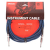 D'Addario Braided Instrument Cable Blue 15' Accessories / Cables