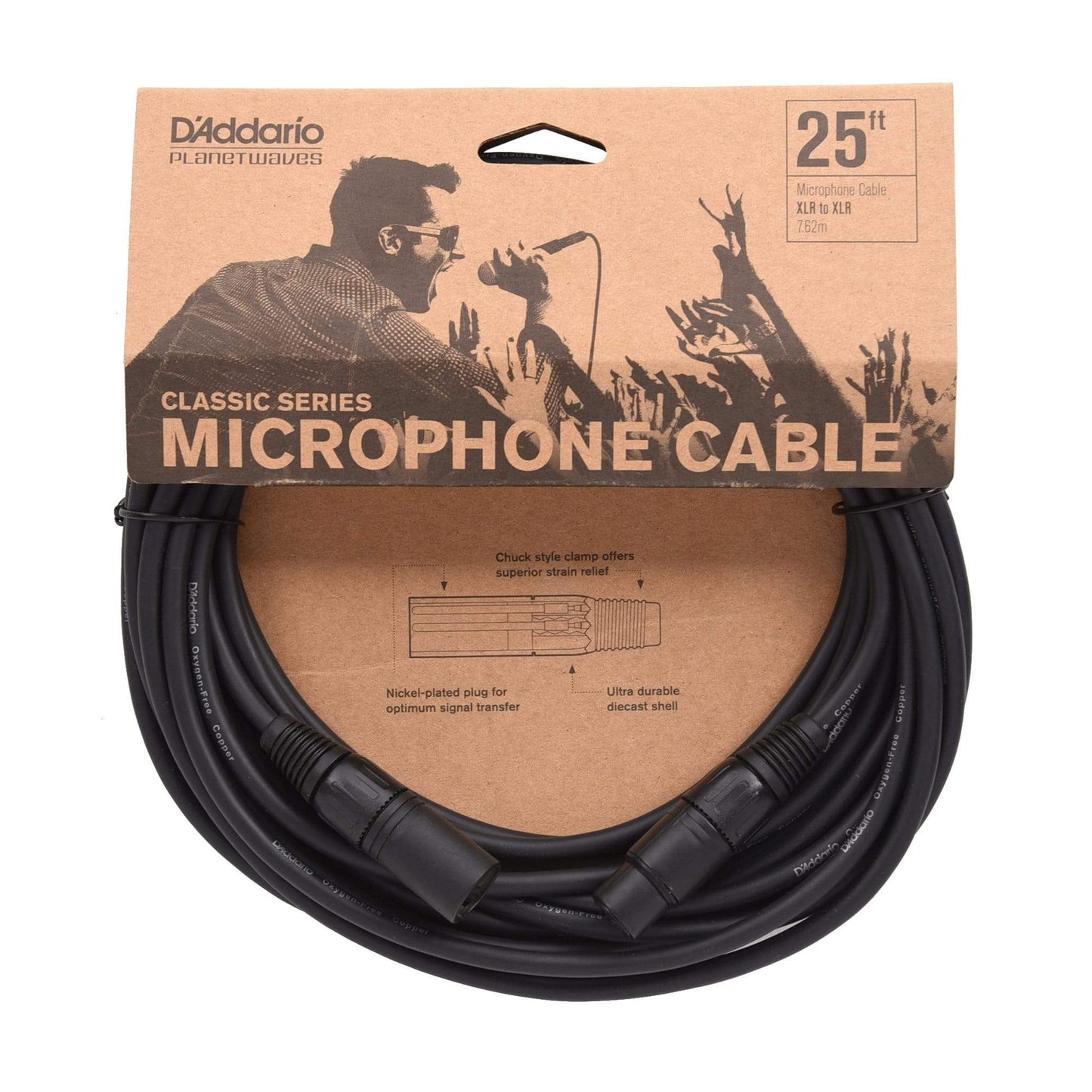 D'Addario Classic Series XLR Microphone Cable 25' Accessories / Cables