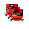 D'Addario Planet Waves Flat Patch Cable 4" Offset Right Angle 6 Pack Bundle Accessories / Cables