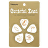 D'Addario Grateful Dead Icons White Celluloid Medium 4 Pack Bundle Accessories / Picks