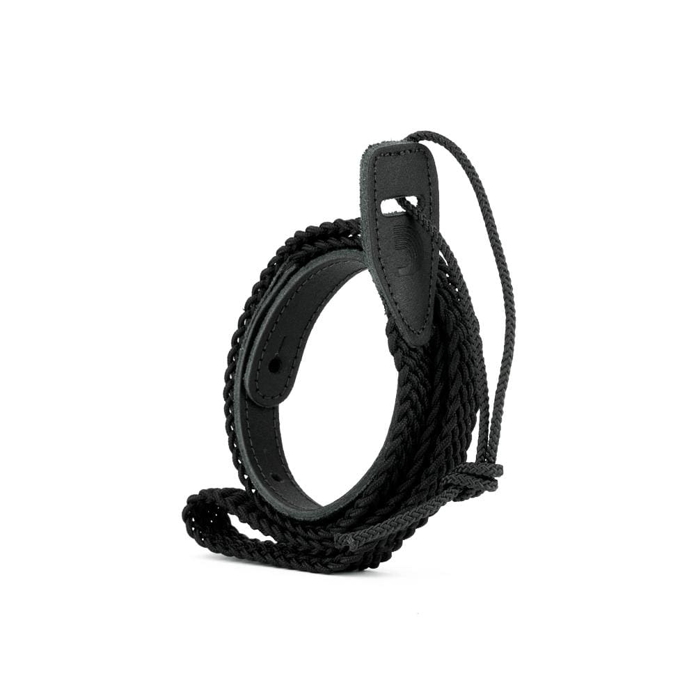 D'Addario 1" Braided Mandolin Strap Black Accessories / Straps