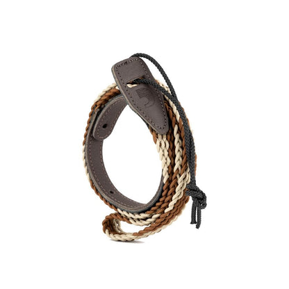 D'Addario 1" Braided Mandolin Strap Brown/Cream Accessories / Straps