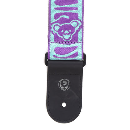 D'Addario 50mm Grateful Dead Woven Dancing Bears Strap Teal/Purple Accessories / Straps