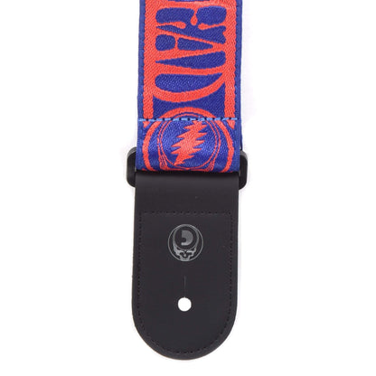 D'Addario 50mm Grateful Dead Woven Steal Your Face Strap Red/Blue Accessories / Straps
