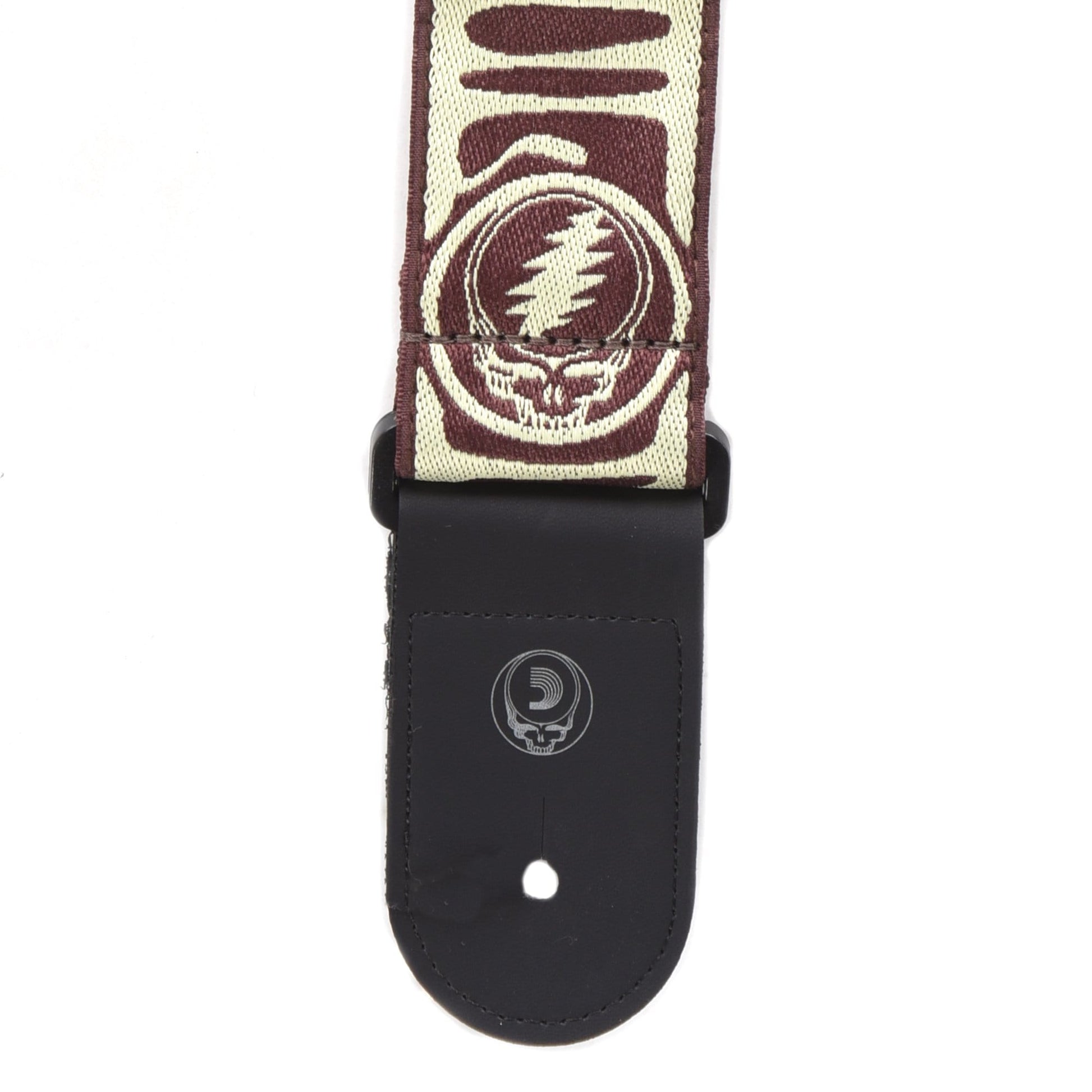D'Addario 50mm Grateful Dead Woven Steal Your Face Strap Tan/Brown Accessories / Straps