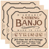 D'Addario J61 Banjo Nickel Wound 10-23 Medium 3 Pack Bundle Accessories / Strings / Banjo Strings