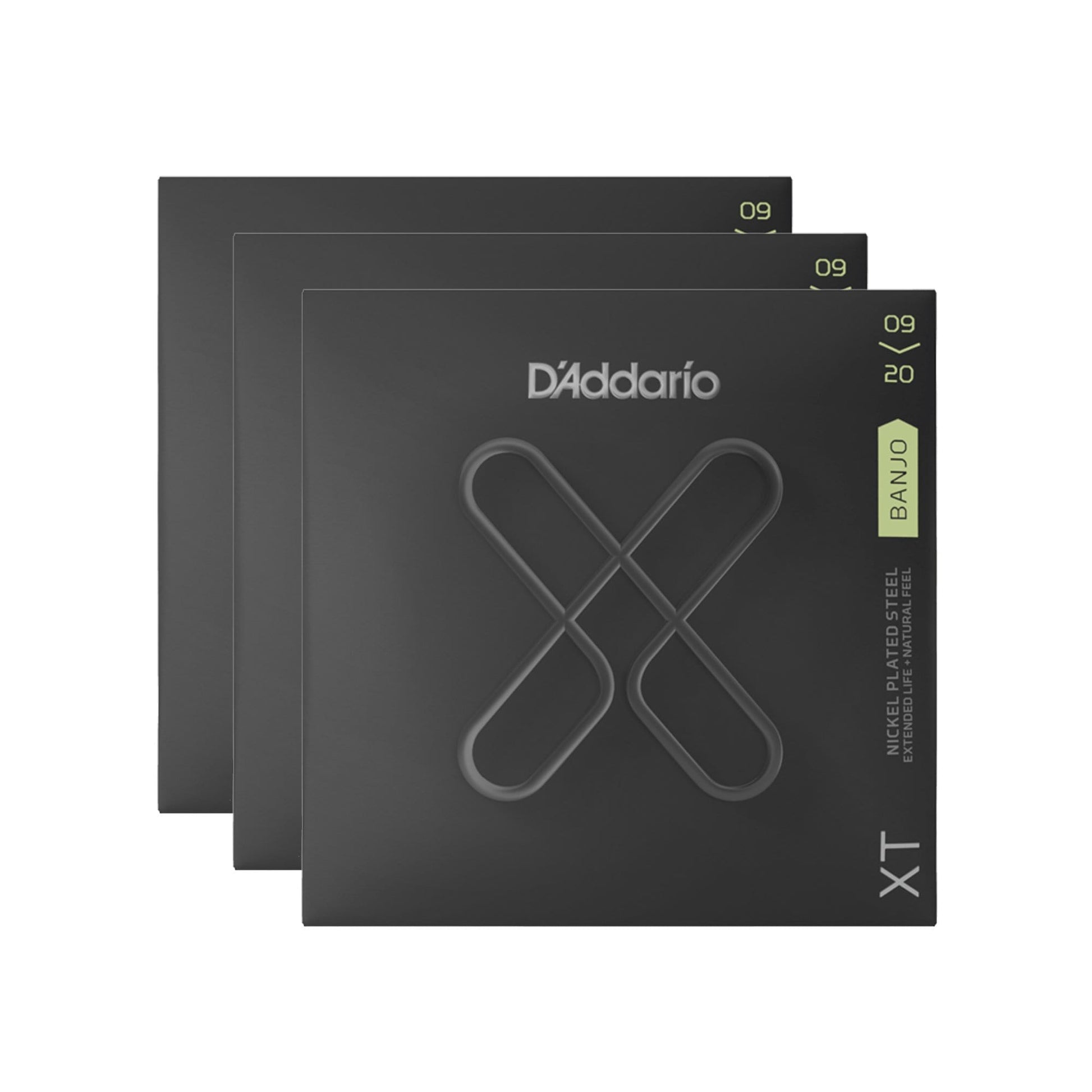 D'Addario XT Nickel Plated Steel Banjo Strings Light 9-20 3 Pack Bundle Accessories / Strings / Banjo Strings