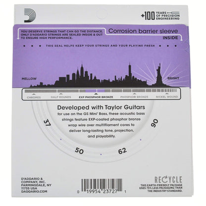 D'Addario Custom Light Strings For Taylor GS Mini-e Bass Accessories / Strings / Bass Strings