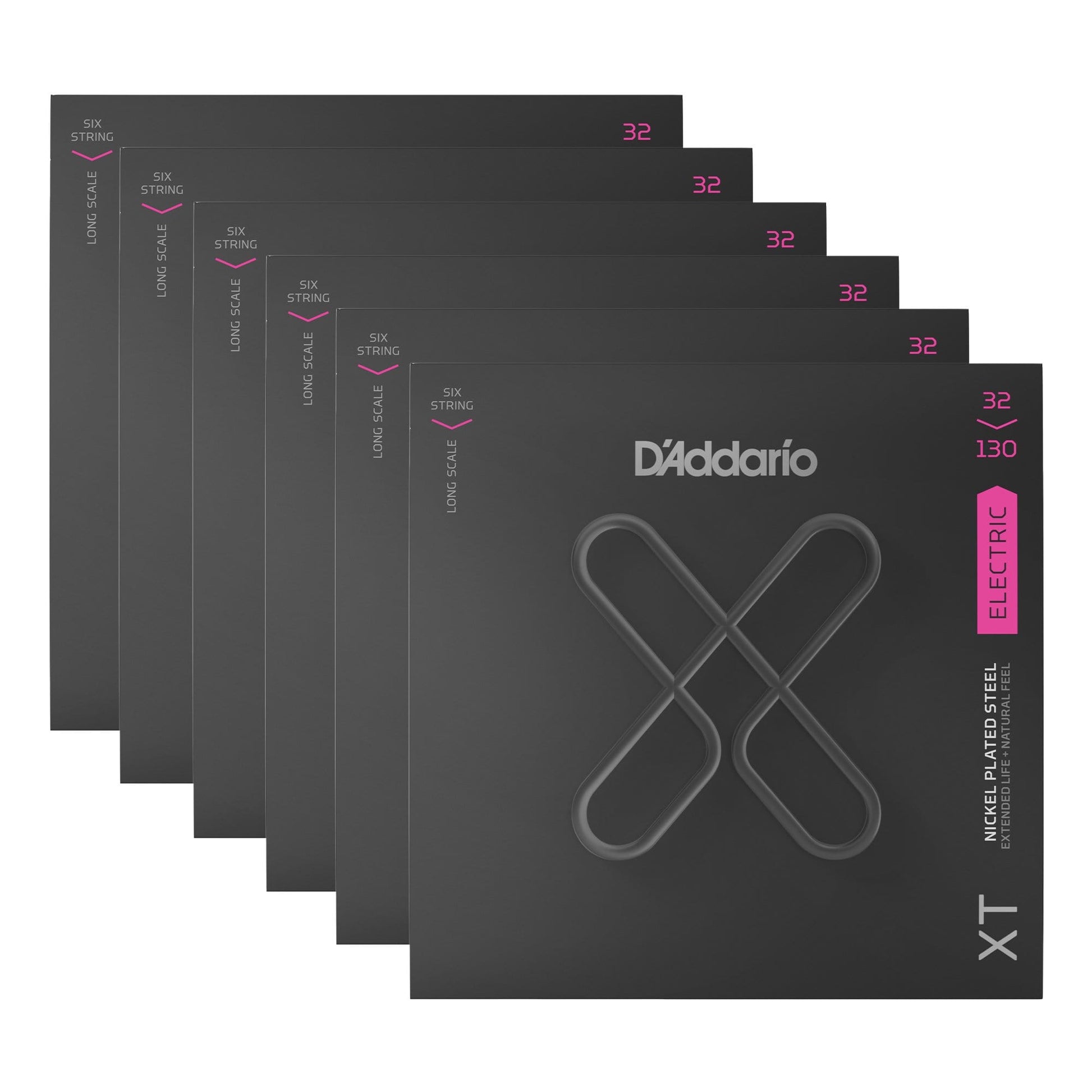 D'Addario XT Nickel 6-String Electric Bass Regular Light 32-130 6 Pack Bundle Accessories / Strings / Bass Strings