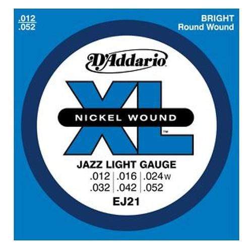 D'Addario EJ21 Nickel Jazz Light Guitar Strings 12-52 Accessories / Strings / Guitar Strings