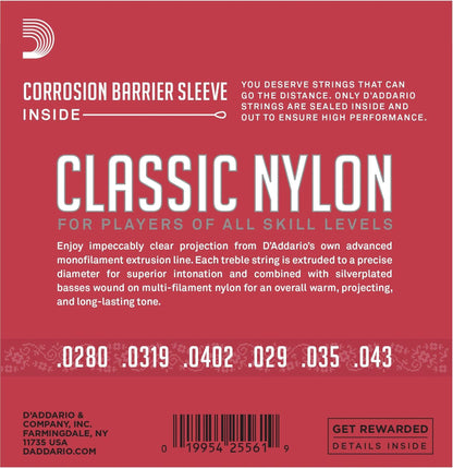 D'Addario EJ27N-3D Classic Nylon Strings Normal Tension 3-Pack Accessories / Strings / Guitar Strings