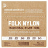 D'Addario EJ32 Folk Nylon Ball End Silver Wound Black Nylon Trebles Accessories / Strings / Guitar Strings