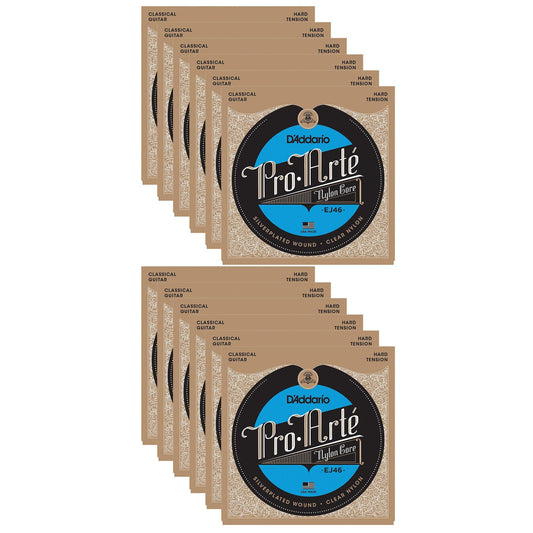 D'Addario EJ46 Pro-Arte Hard Tension Silver (12 Pack Bundle) Accessories / Strings / Guitar Strings