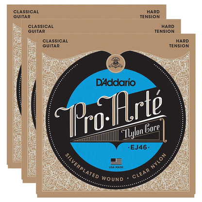 D'Addario EJ46 Pro-Arte Hard Tension Silver (3 Pack Bundle) Accessories / Strings / Guitar Strings