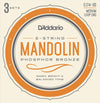 D'Addario EJ74-3D Mandolin Strings Phosphor Bronze 11-40 Medium 3-Pack Accessories / Strings / Guitar Strings