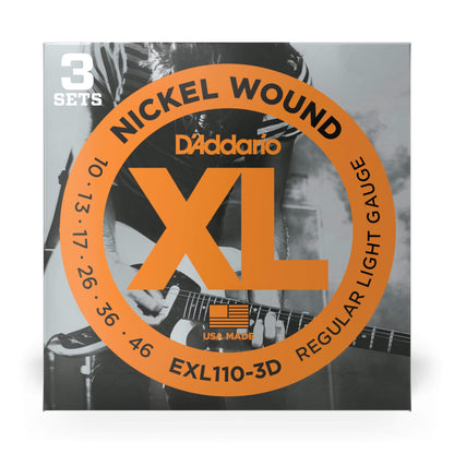 D'Addario EXL110-3D 3 Sets Electric 10-46 Accessories / Strings / Guitar Strings