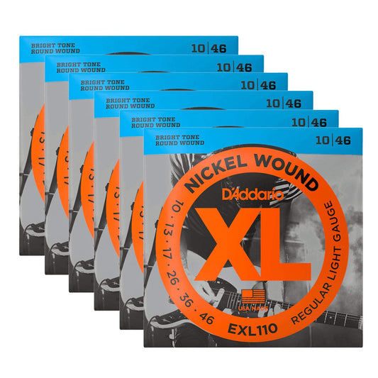 D'Addario EXL110 Electric 10-46 6 Pack Bundle Accessories / Strings / Guitar Strings