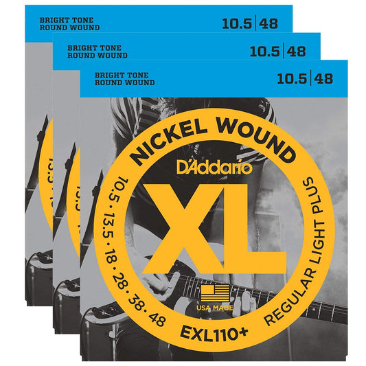 D'Addario EXL110+ Electric 10.5-48 (3 Pack Bundle) Accessories / Strings / Guitar Strings