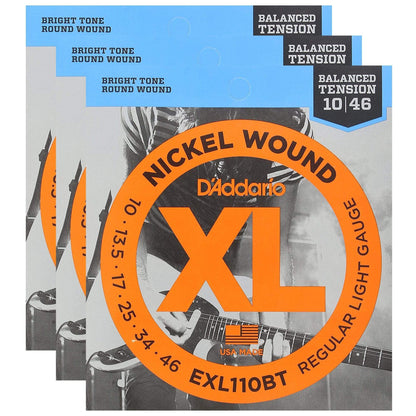 D'Addario EXL110BT Balanced Tension Electric 10-46 Regular Light (3 Pack Bundle) Accessories / Strings / Guitar Strings
