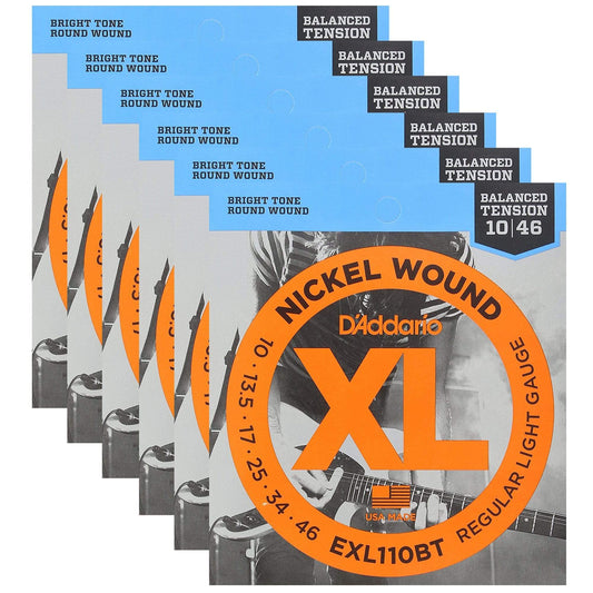 D'Addario EXL110BT Balanced Tension Electric 10-46 Regular Light (6 Pack Bundle) Accessories / Strings / Guitar Strings