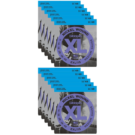 D'Addario EXL115 Electric 11-49 (12 Pack Bundle) Accessories / Strings / Guitar Strings
