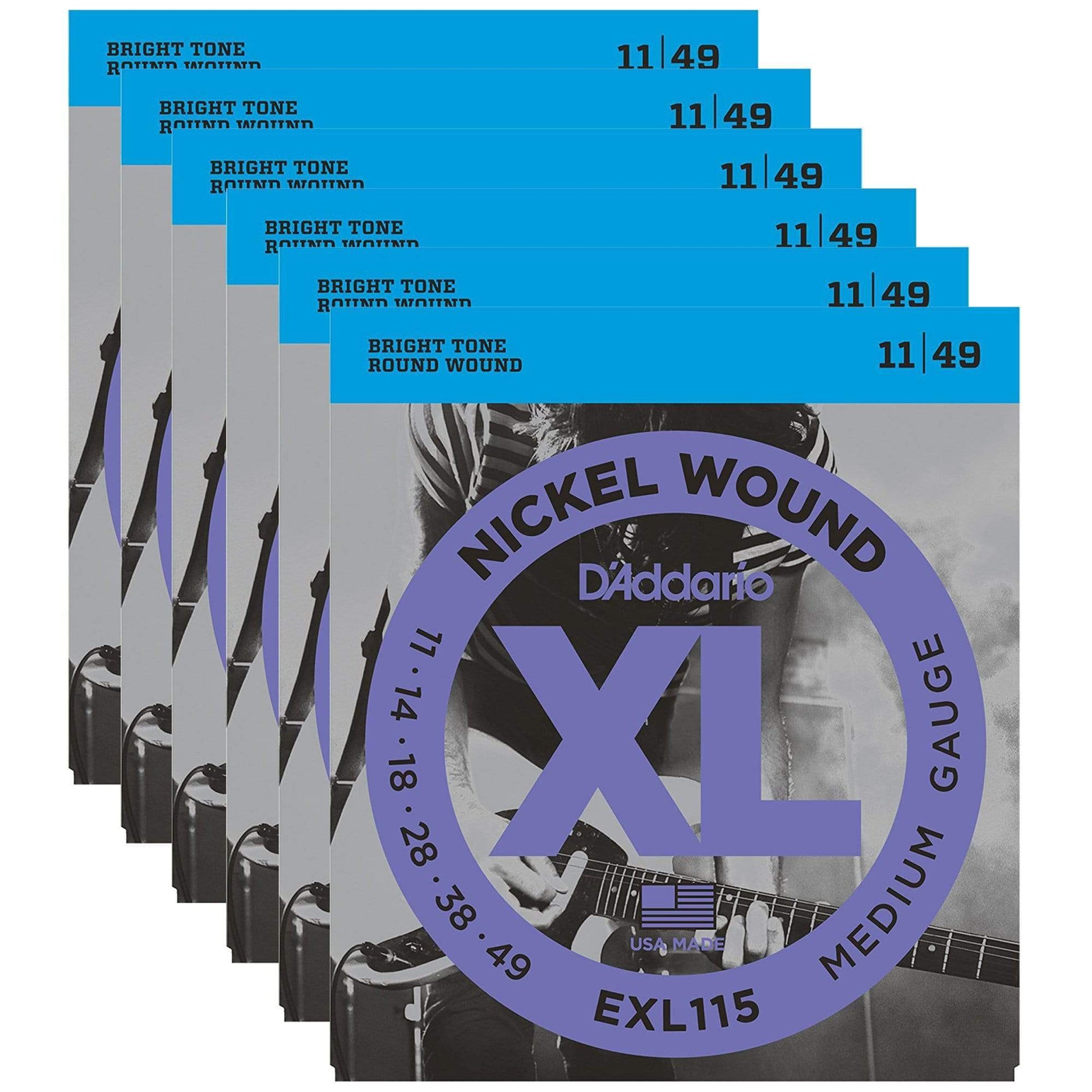 D'Addario EXL115 Electric 11-49 (6 Pack Bundle) Accessories / Strings / Guitar Strings
