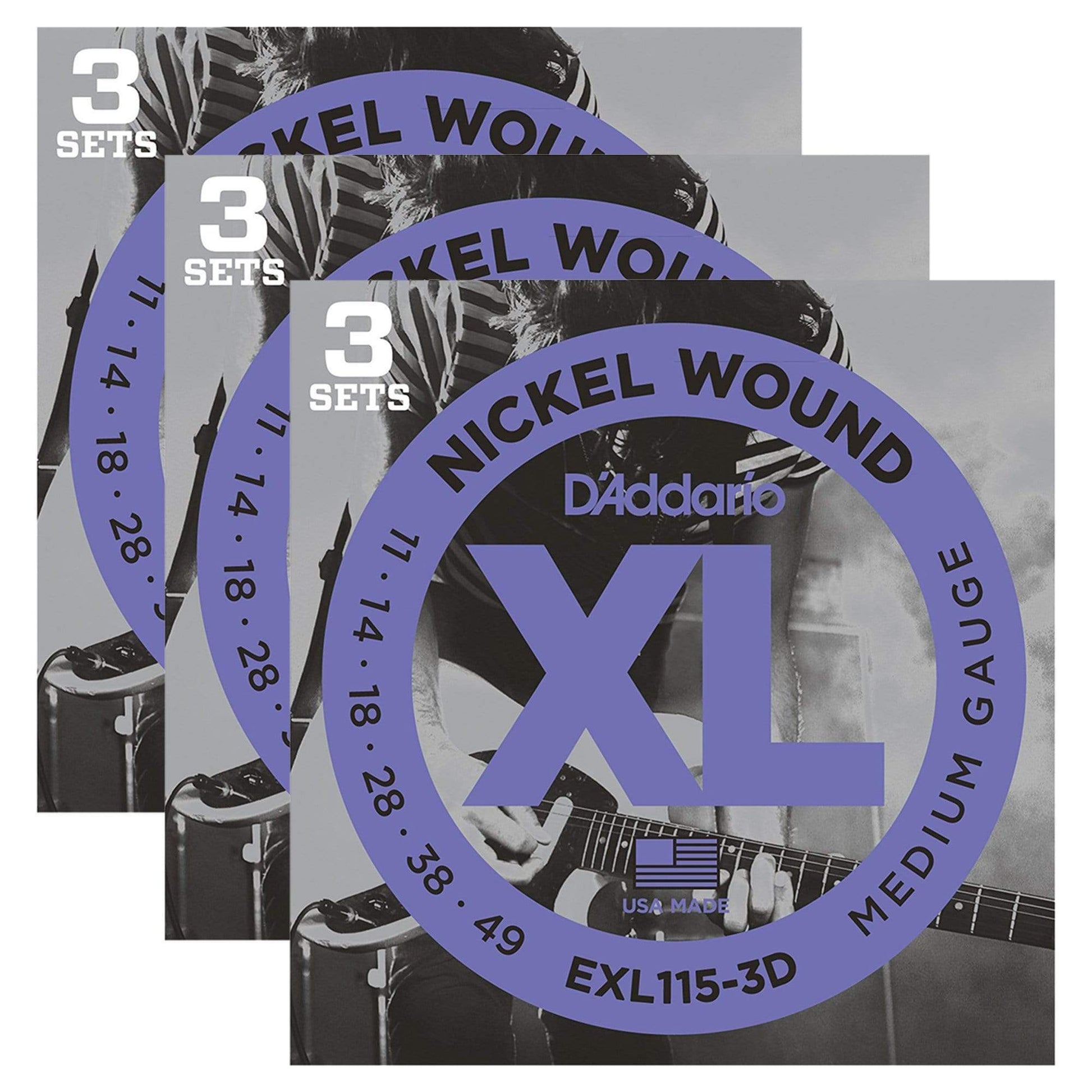 D'Addario EXL115 Electric 11-49 9-Pack Bundle Accessories / Strings / Guitar Strings