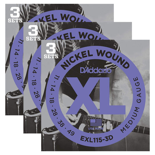 D'Addario EXL115 Electric 11-49 9-Pack Bundle Accessories / Strings / Guitar Strings