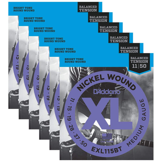 D'Addario EXL115BT Balanced Tension Electric 11-50 Medium (6 Pack Bundle) Accessories / Strings / Guitar Strings