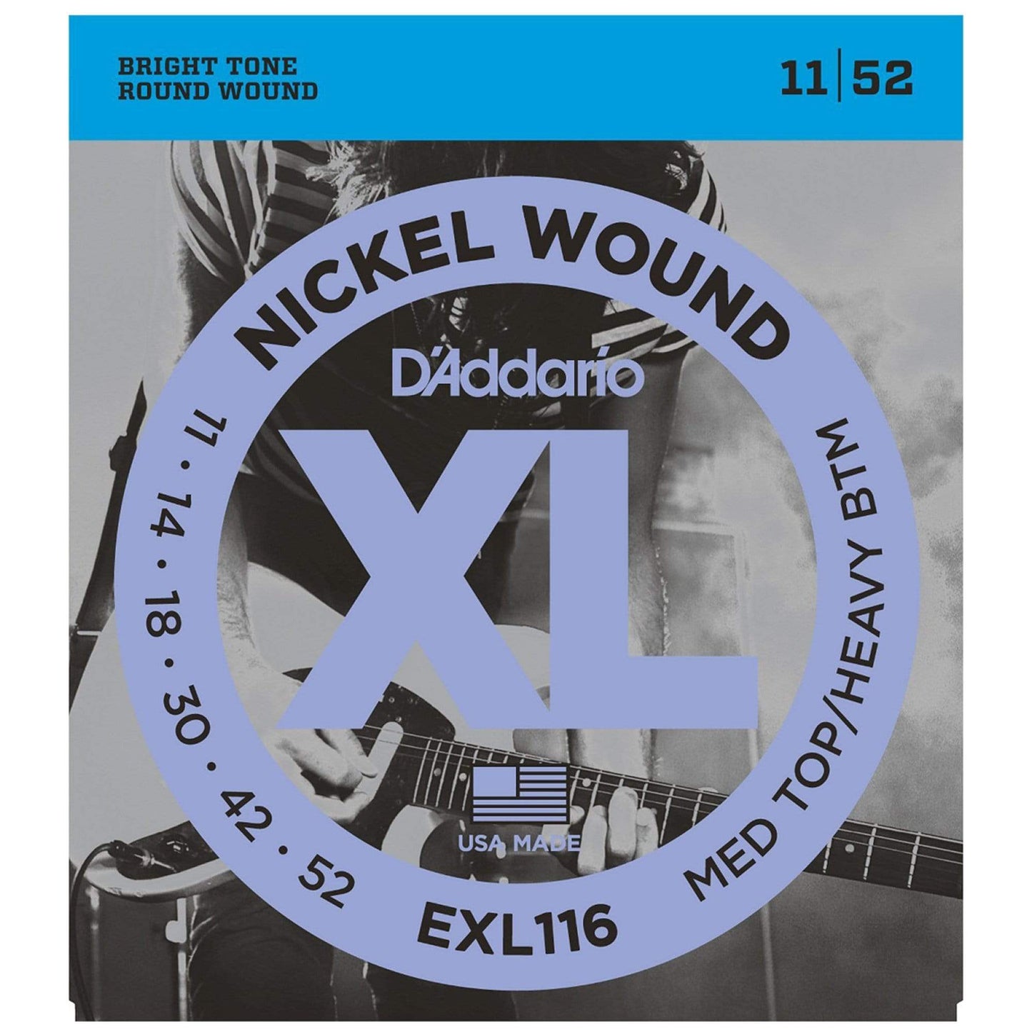 D'Addario EXL116 Electric Medium/Heavy 11-52 (12 Pack Bundle) Accessories / Strings / Guitar Strings