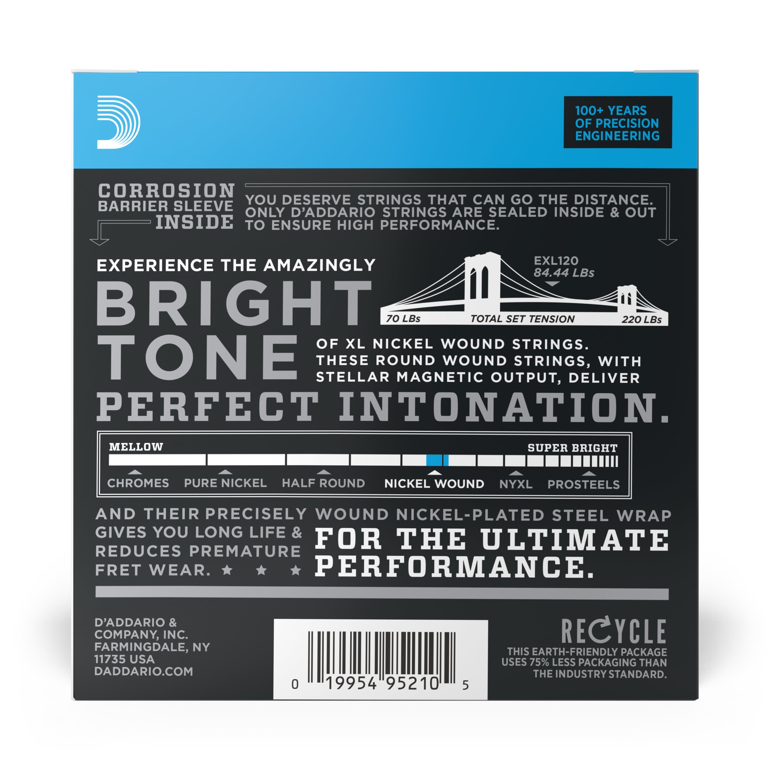 D'Addario EXL120-10P Electric Super Light 9-42 10-Pack Accessories / Strings / Guitar Strings