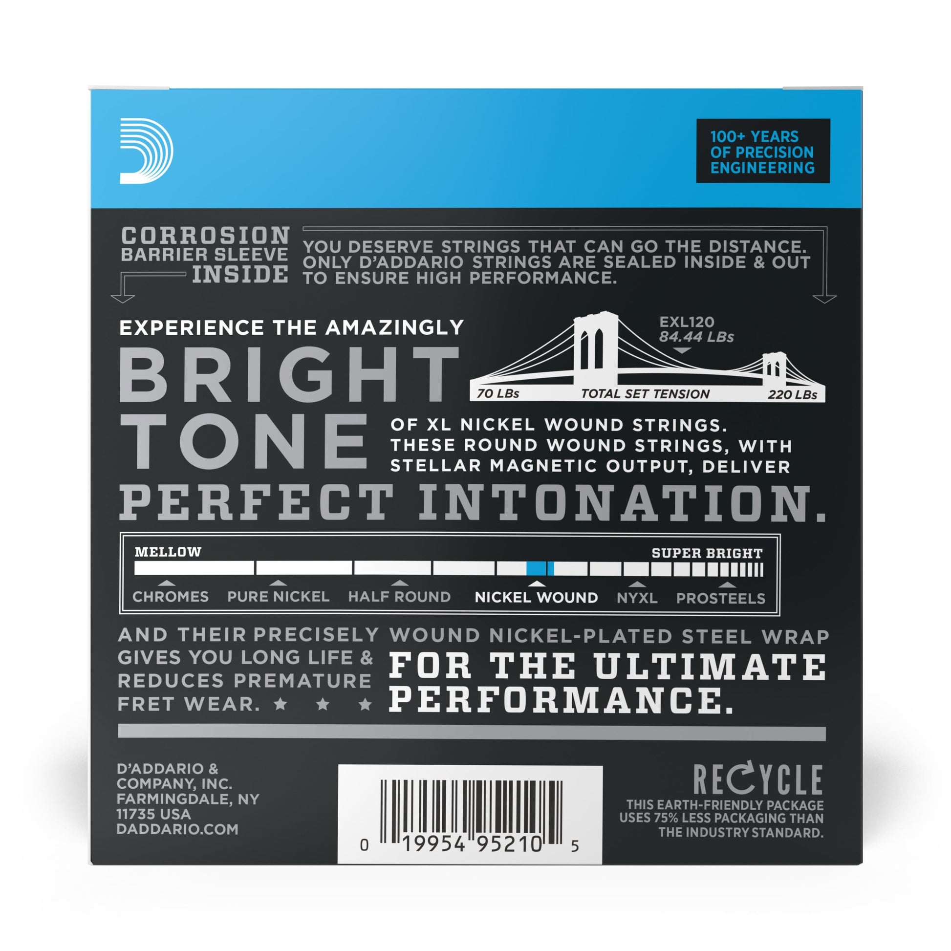 D'Addario EXL120-10P Electric Super Light 9-42 10-Pack Accessories / Strings / Guitar Strings