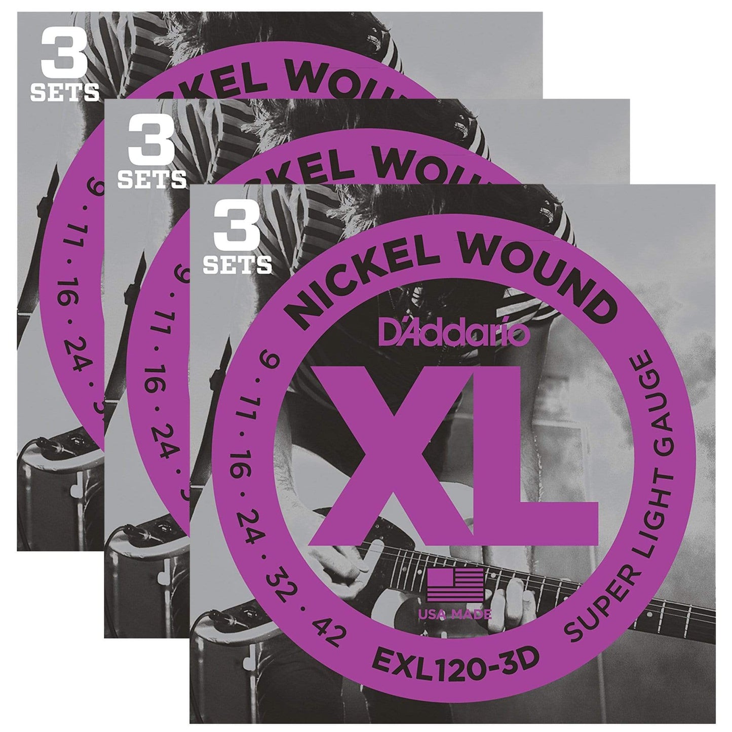 D'Addario EXL120 Electric 9-42 9-Pack Bundle Accessories / Strings / Guitar Strings