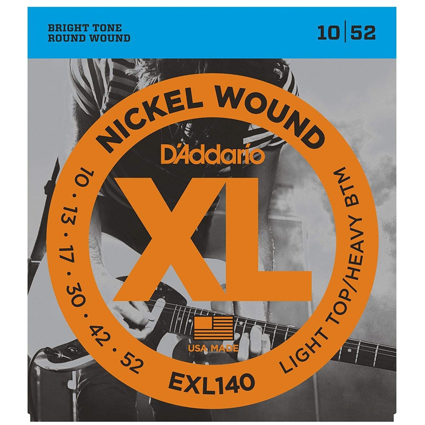 D'Addario EXL140 Electric Light Top/Heavy Bottom 10-52 (12 Pack Bundle) Accessories / Strings / Guitar Strings